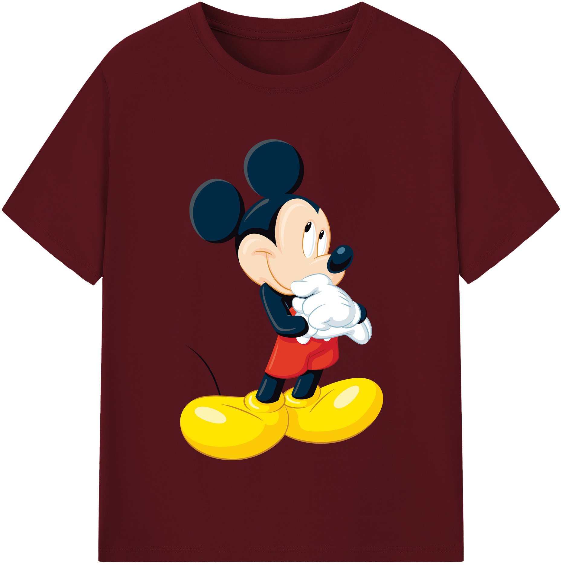 （画像用） ミッキーマウス Mickey Mouse 綿100％半袖Tシャツ（フロントプリント）